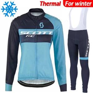 Women Winter Jacket Cycling Jersey Uniform Thermal Primal wear Bike Wool Warm - Picture 1 of 7