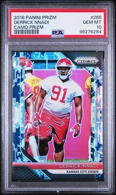 2018 Panini Prizm Derrick Nnadi Camo #265 PSA 10 - Image 1 of 2