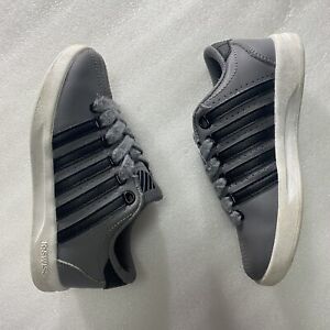 K-Swiss Sneakers Size Toddler US 11 EUR 28.5 UK 10.5 cm 17.5 Gray Black PreOwned