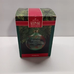 Hallmark Andenken Ornament Großeltern Weihnachten 1990 90er mehrfarbig grün Vintage - Bild 1 von 4