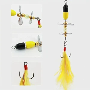 Spinner Blinker Raubfisch  Angelköder Hartköder Biene Rotationsblatt Feder - Bild 1 von 7