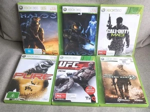 Xbox 360 6 Games Bundle - Halo 3 & 3 ODST, COD Modern Warfare 2 & 3, Pure, UFC 3 - Picture 1 of 9