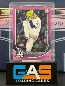 2025 Bowman Roki Sasaki Pink Rookie /175 #12 RC SP Dodgers - Picture 1 of 2