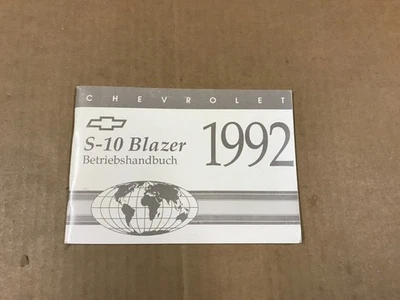 Antigo 1992 Chevrolet S-10 Blazer Guia do Proprietário/Operador - Distribuição no Exterior - Imagem 1 de 4