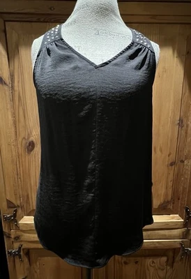 NWT Rock & Republic Black V-Neck Tank Top size Medium - Image 1 of 4