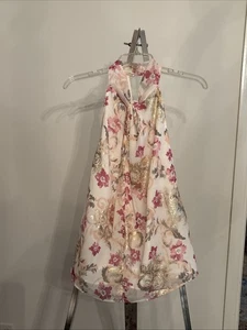 Top por loft. Talla grande. Nuevo con etiquetas. Halter Floral Sobre Blanco. - Imagen 1 de 8