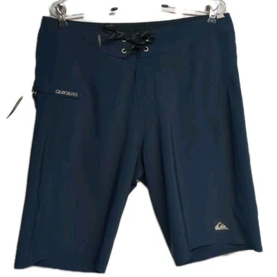 Pantalones Cortos de Natación Quiksilver Hombres 32 Bañadores Traje de Baño Cremallera Bolsillo Azul Marino Sol Playa Foto 1 de 4