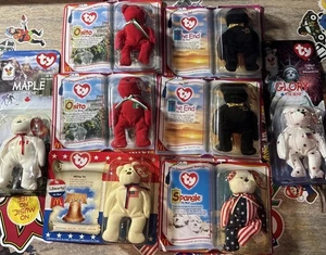 Ty Beanie Baby Paket 8 im Karton. Ahorn, Osito X2, The End X2, Spangle, Liberty - Bild 1 von 17