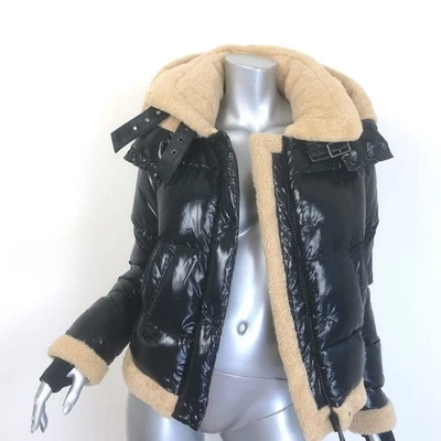 SAM. Chaqueta acolchada con capucha Ryan Shearling negra talla mediana Foto 1 de 4