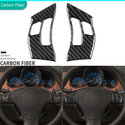 Real Carbon Fiber Steering Wheel Button Cover Trim For Chevrolet Malibu 2008-12 - Изображение 1 из 4