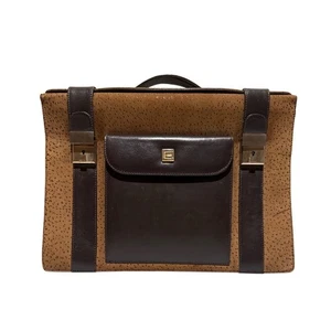 Vintage Carlotta Aktentasche Hecho en Mexico braun Leder Wildleder Attache Tasche Schlüssel - Bild 1 von 11