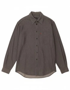 GUESS Mens Shirt XL Grey Herringbone Cotton CR04 - Picture 1 of 5