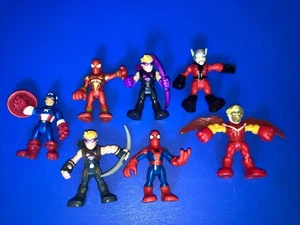 Lot of 7 Playskool Marvel Heroes Super Hero Squad Figures - Picture 1 of 14