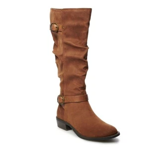 *NIB Women Sonoma Goods For Life Draw Knee High Boots Shoes Cognac Size 8 - Picture 1 of 5