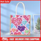 Color Heart Diamond Painting Handbag DIY Linen Shopping Tote Bag (AA1033)