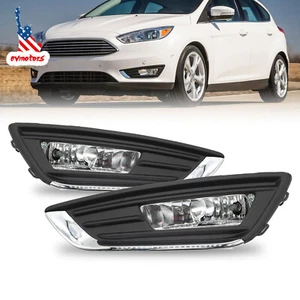 For 2015-2018 Ford Focus Bumper Fog Lights Driving Lamps 1*Pair Left+Right Side - Foto 1 di 9