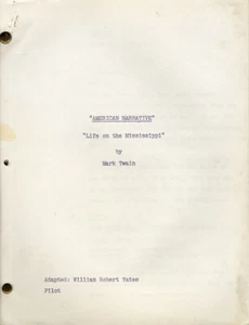 VITA SUL MISSISSIPPI (ca. 1956) Sceneggiatura televisiva di Willam Robert Yates / Twain adpt - Foto 1 di 3