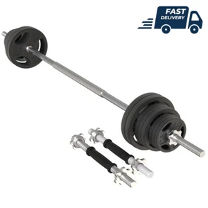 100LB Black Cast Iron Standard Weight Plate Sets Used as Both Dumbbell/Barbell - Picture 1 of 9