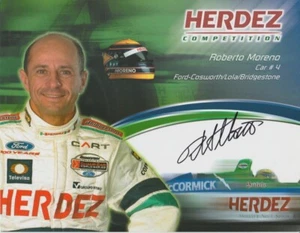2003 Roberto Moreno signed Herdez Ford Lola CART Champ Car Hero Card - Picture 1 of 2