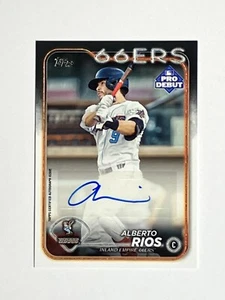 2024 Topps Pro Debut Auto Alberto Rios Inland Empire 66ers Autograph Angels - Picture 1 of 1