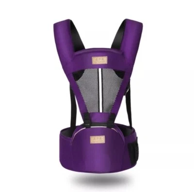 Mochila portabebés Erg Kangaroo de calidad con asiento de cadera delantero y trasero gif gratis Foto 1 de 4