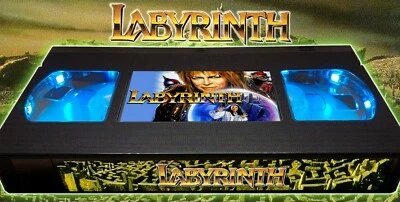 Labyrinth (1986) - Retro VHS Lamp +Remote Control - 80s Sci-Fi Movie David Bowie - Image 1 of 4