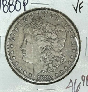 1880-P MORGAN SILVER DOLLAR ~ VF ~NICE COIN~ - Picture 1 of 2