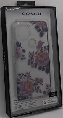 Funda rígida protectora Coach para Google Pixel 5 - Moody Floral transparente Foto 1 de 2