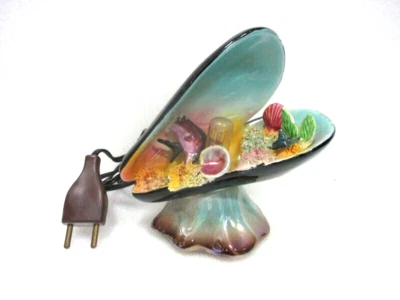 Lampe veilleuse déco en céramique de Vallauris " Coquillage " - Photo 1/4