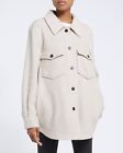 Ex Dunnes Womens Solid Brushed Shacket Coat Jacket Shirt Long 4 Colours