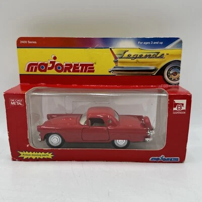 Majorette Legends 2400 Series Shiny Red '56 Ford Thunderbird T-Bird Car #2402 - Image 1 of 4