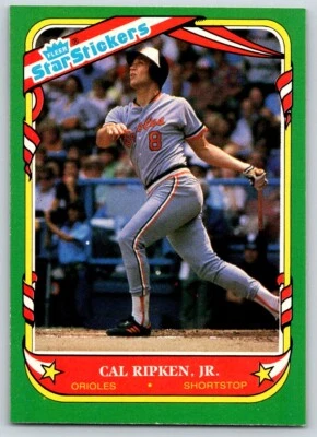 1987 Fleer Star Stickers CAL RIPKEN JR #101 Baltimore Orioles HOF - Image 1 of 2