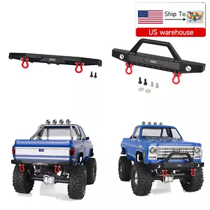 Paraurti anteriore e posteriore in alluminio per Traxxas 1/18 TRX4M Chevrolet K10 High Trail RC - Foto 1 di 12