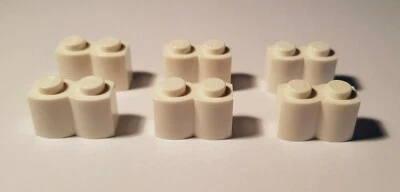 Lego 6 x 30136 Básico Palizada Piedra 1 x 2 Blanco 6059185 (F42) - Imagen 1 de 2