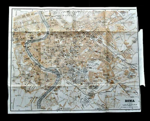 1909=Topographischer Plan Farbe von ROM - ROM - LAZIO Wagner-Debes.1:16000 - Bild 1 von 1