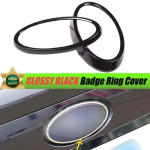 2PCS Front Rear Logo Emblem Badge Ring Cover Trim For Subaru XV 2022 Gloss Black - Bild 1 von 8