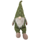 20.5" Olive Green Sitting Christmas Gnome Decoration
