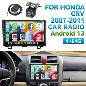 For 2007-2011 Honda CRV Android 13 Carplay Car Stereo Radio GPS Navi WIFI BT 64G - Picture 1 of 17