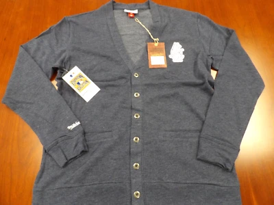 NWT MITCHELL & NESS MLB CHICAGO CUBS NAVY BLUE CARDIGAN SWEATER SIZE M - Image 1 of 4