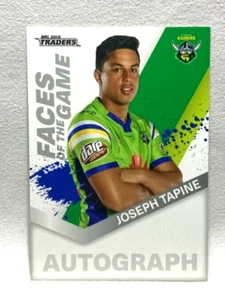 2018 ESP NRL Traders Faces Of The Game FG7 Joseph Tapine Canberra Raiders - Picture 1 of 2