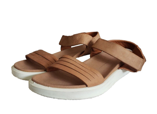 Sandali donna Ecco Flowt EU 42 US taglia 11 pelle nabuk marrone slingback