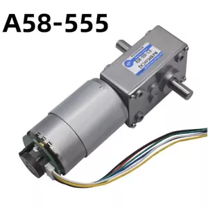Ingranaggio a vite senza fine DC12V 24V coppia elevata reversibile doppio albero con encoder A58-555 - Foto 1 di 8