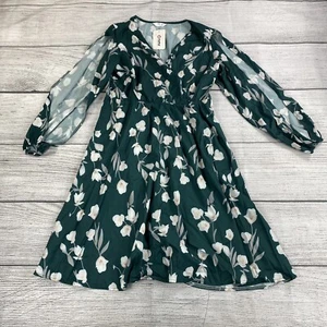 Pat Pat Damenkleid geblümt geteilte Ärmel Größe Large Peek A Book fließend – NEU - Bild 1 von 9