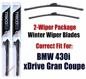 WINTER Wipers 2-pack fits 2017+ BMW 430i xDrive Gran Coupe 35240/180