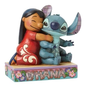 Walt Disney Jim Shore Ohana significa famiglia statuina di Lilo e Stitch 4043643 - Foto 1 di 3