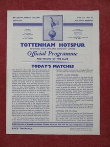 SPURS v LEYTON ORIENT | 1959/1960 | RESERVES | 12 MAR 1960 | UK FREEPOST - Picture 1 of 3