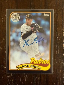 2024 Series 2 1989 Topps Baseball Black /199 Blake Snell #89BA-BS Auto - Picture 1 of 2