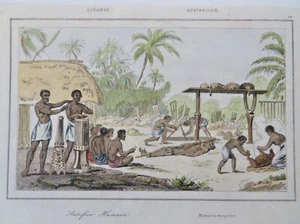 Australia Human Sacrifice Cannibalism Sensationalism Offerings 1839 print - Picture 1 of 2