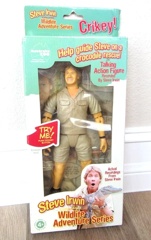 VINTAGE STEVE IRWIN TALKING ACTION FIGURE WILDLIFE ADVENTURE SERIES CROCODILE Cover