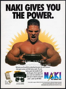 NAKI Gives You The Power__Original 1992 Trade print AD_poster__GameBoy_Game Gear - Picture 1 of 1